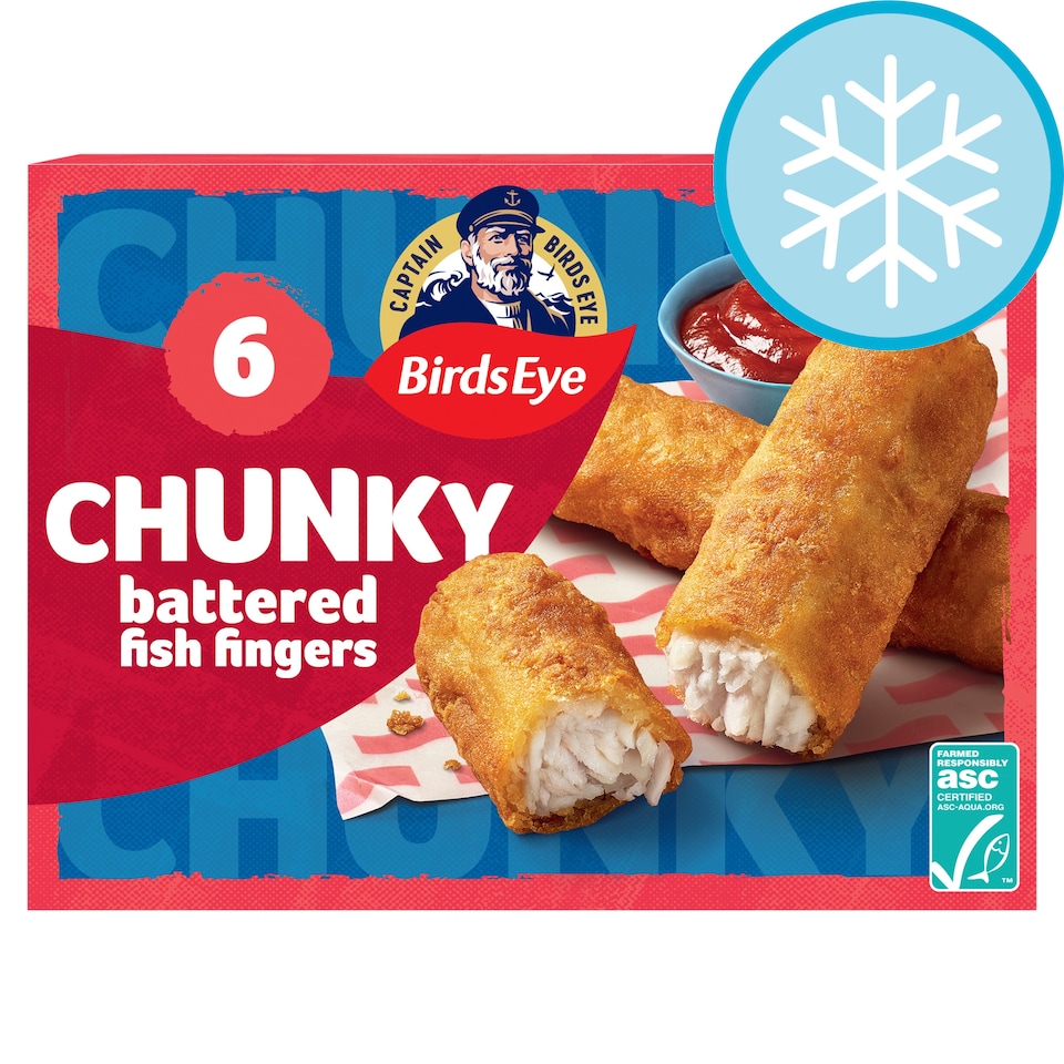 Birds Eye 6 Chunky Battered Fish Fingers 360g
