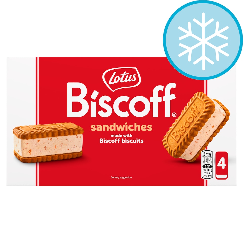 Lotus Biscoff Ice Cream Sandwich 4x80ml