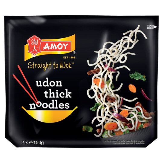 Amoy Udon Thick Noodles 2X150g Tesco Groceries