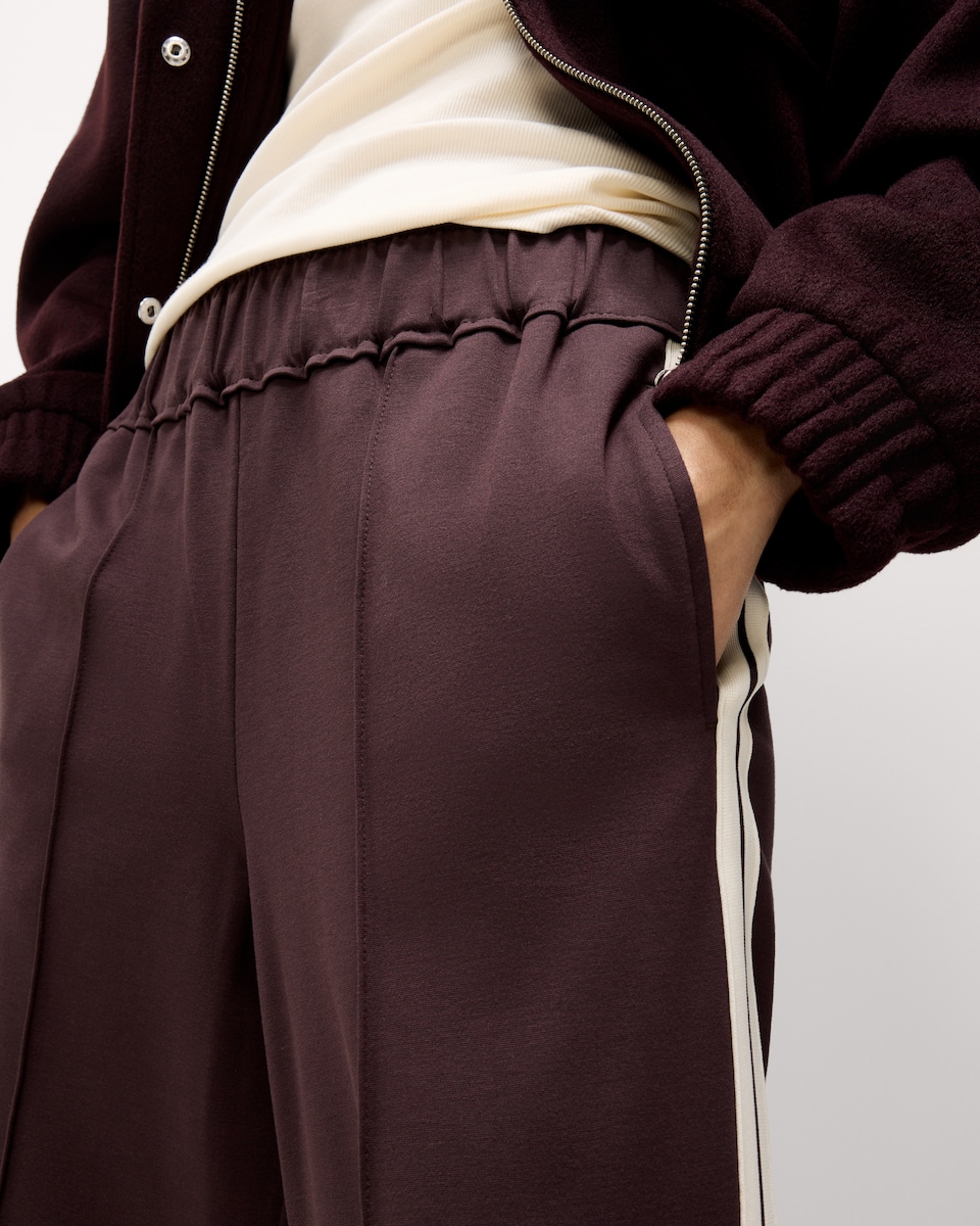 image 1 of F&F Side Stripe Wide Leg Trousers in Brown