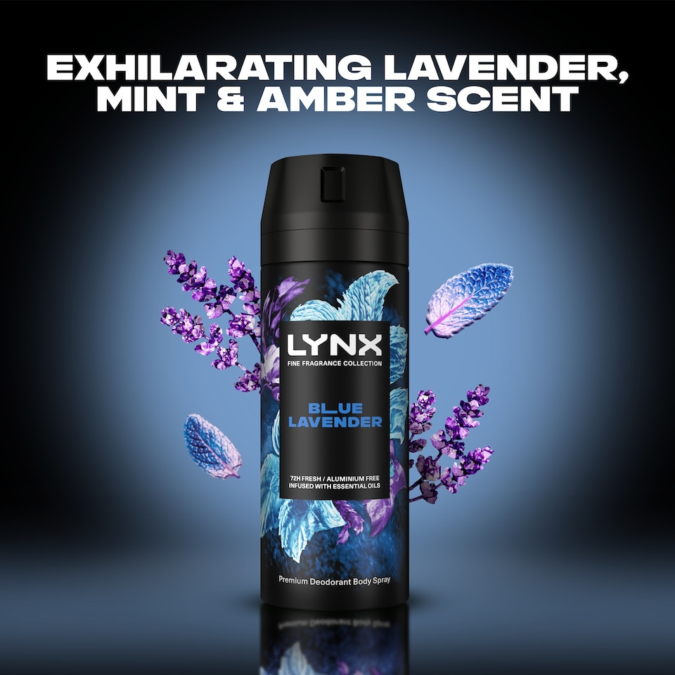 image 1 of Lynx Blue Lavender 72h Fine Fragrance Deodorant Bodyspray for Men 150ml