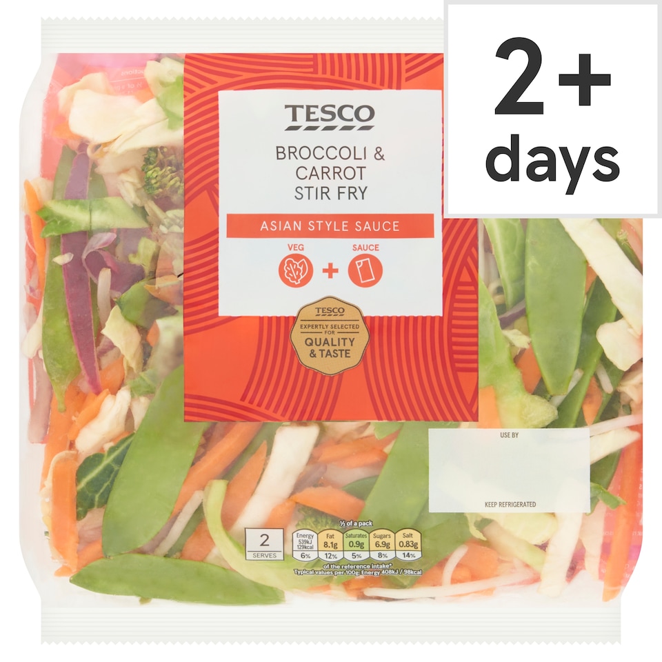 Tesco Broccoli & Carrot Stir Fry 340g