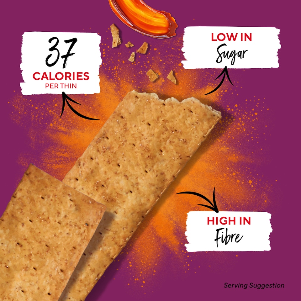 image 1 of Ryvita Snack It Thins Smoky BBQ Flatbread Snacks 125g