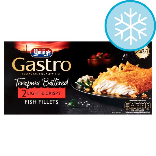 Youngs Gastro 2 Battered Fish Fillets 300G Tesco Groceries