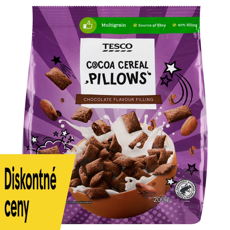 Tesco Cocoa Creal Pillows Chocolate Flavour Filling 200 g