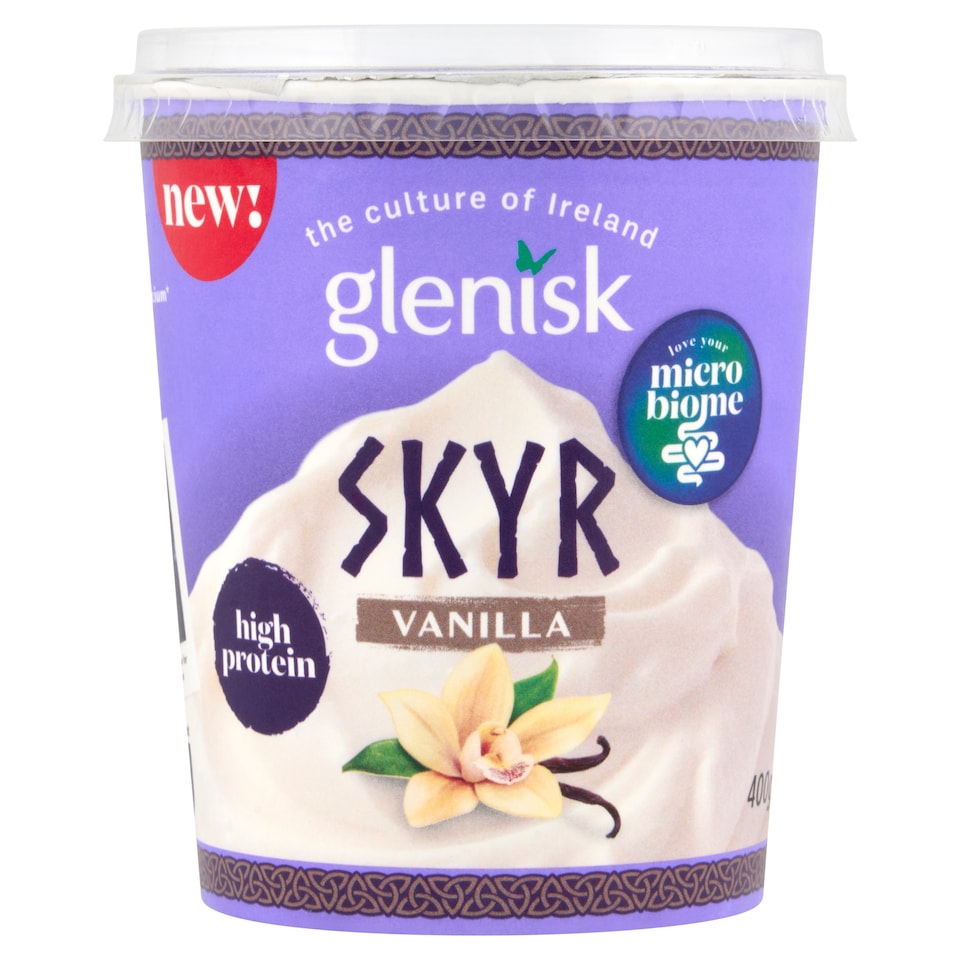 Glenisk Skyr Fat Free Vanilla Yogurt 400g