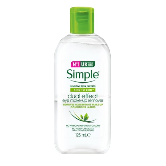 Simple Dual Effect Eye Makeup Remover 125Ml Tesco Groceries