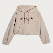 OH ME OH MY Hamptons NYC Slogan Co-ord Hoodie in Cream