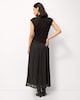 image 4 of F&F Cotton Rich Polka Dot Midi Dress in Chocolate