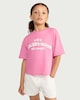 image 2 of F&F Girls Golden Hour Ibiza Sunset Slogan T-Shirt in Pink