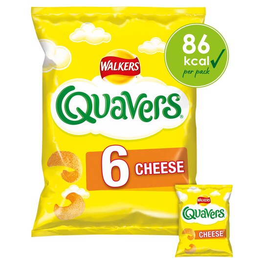 Walkers Quavers Cheese Snacks 6X16g Tesco Groceries