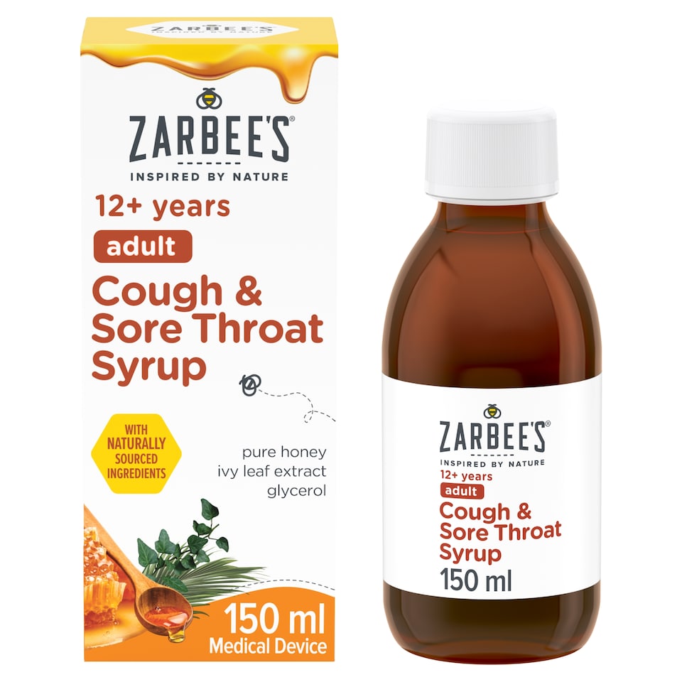 image 1 of Zarbee's 12+ Years Adult Cough & Sore Throat Syrup 150ml