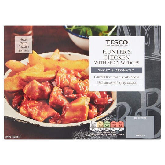 Tesco Hunter's Chicken With Spicy Wedges 400G Tesco Groceries