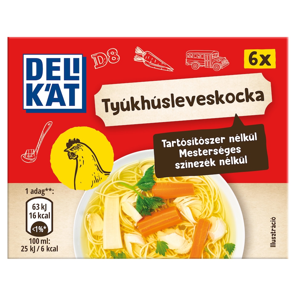 Delikát Chicken Stock Cubes 6 x 10 g (60 g)