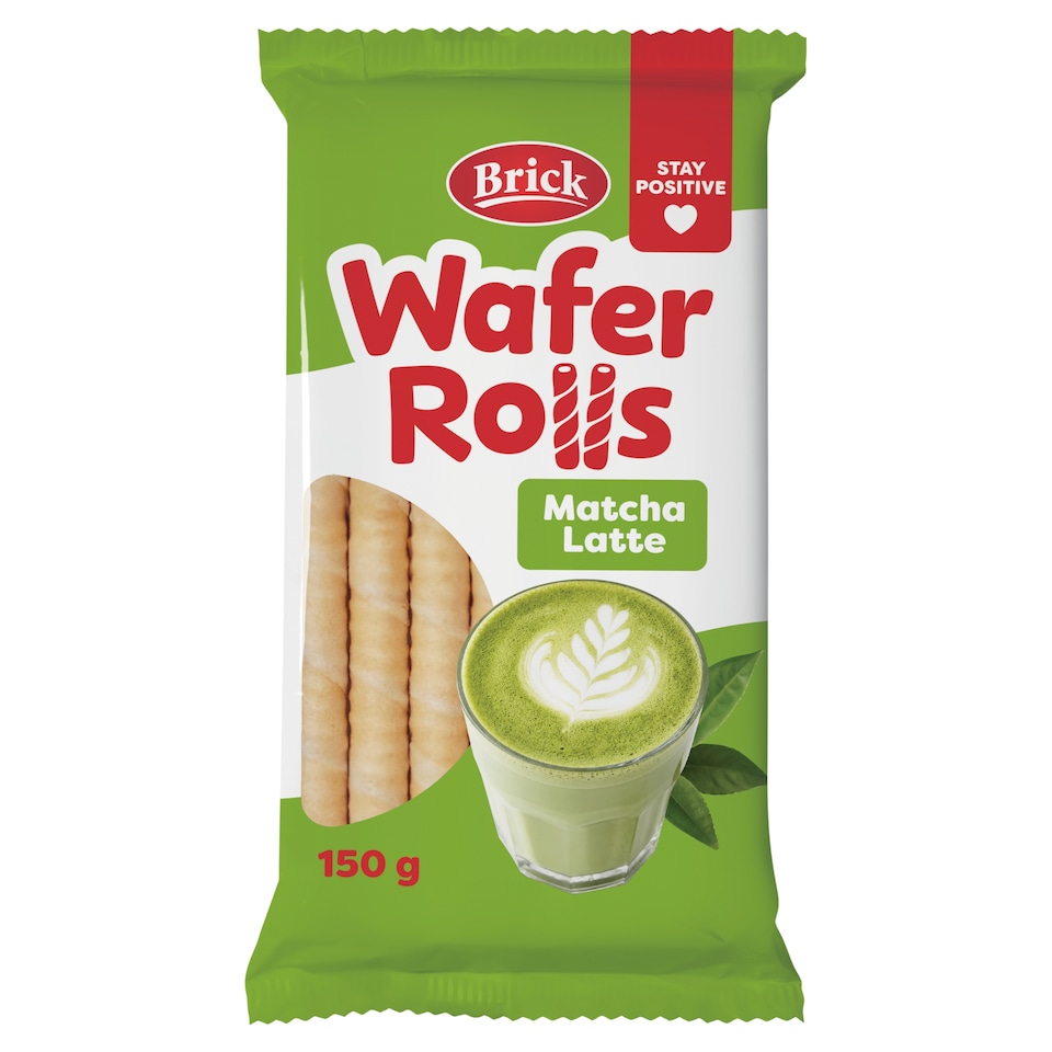 Brick Wafer Rolls Wafer Tubes with Matcha Latte Flavour Filling 150g