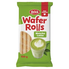 Brick Wafer Rolls Wafer Tubes with Matcha Latte Flavour Filling 150g
