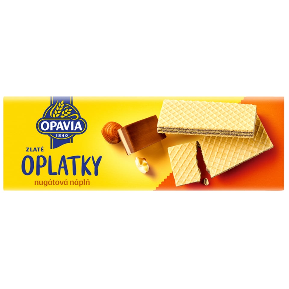 Opavia Oplatky Zlaté nugátová náplň 146g