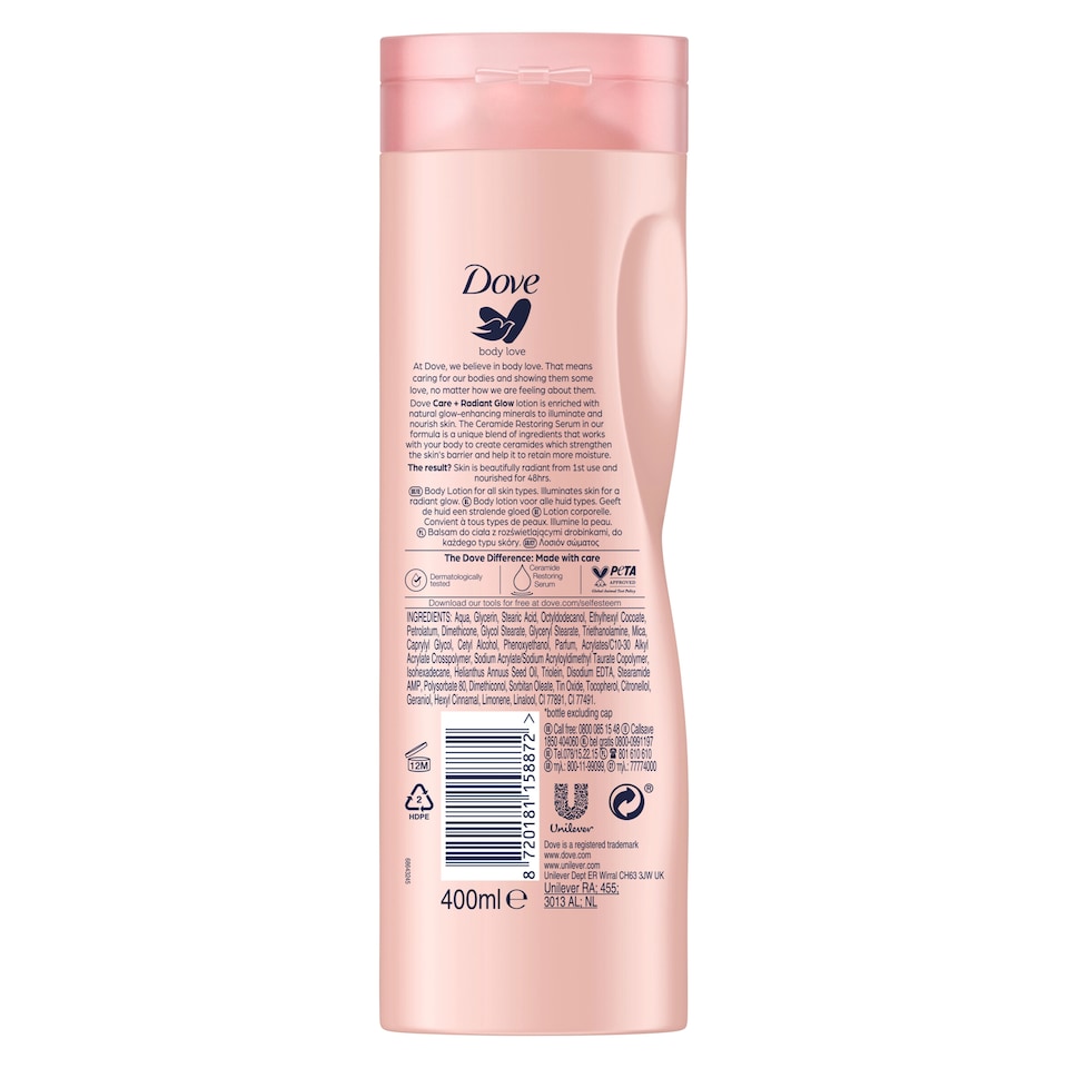 image 1 of Dove Care Plus Radiant Glow Body Lotion 400Ml