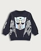 image 5 of Transformers Cotton Rich Autobot Print Crew Neck Sweatshirt in Navy
