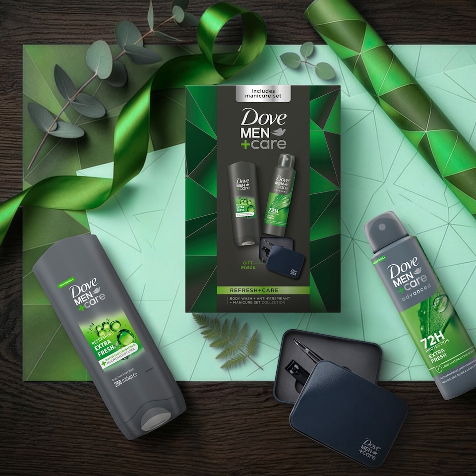 image 1 of Dove Men + Care Refresh + Care Duo & Manicure Kit Gift Set 