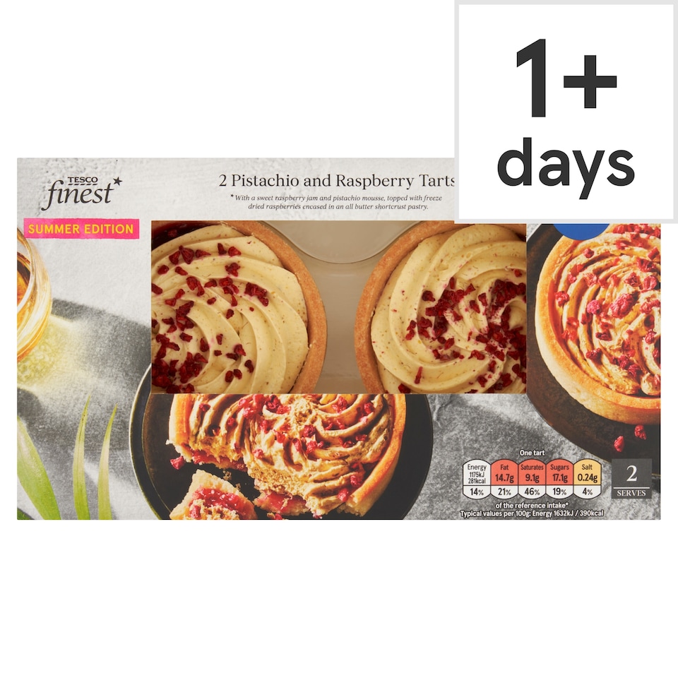 Tesco Finest Pistachio and Raspberry Tart