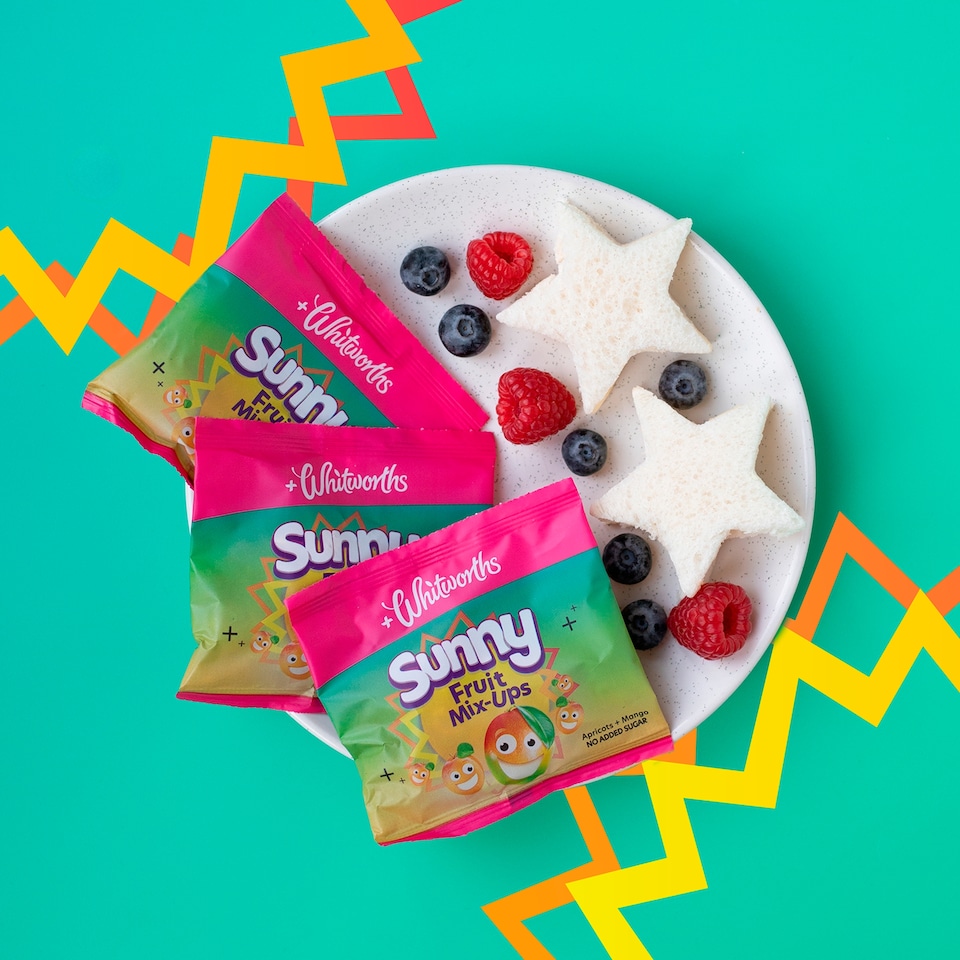 image 1 of Whitworths Sunny Fruit Mix-Ups - Apricots & Mango 4 x 18g