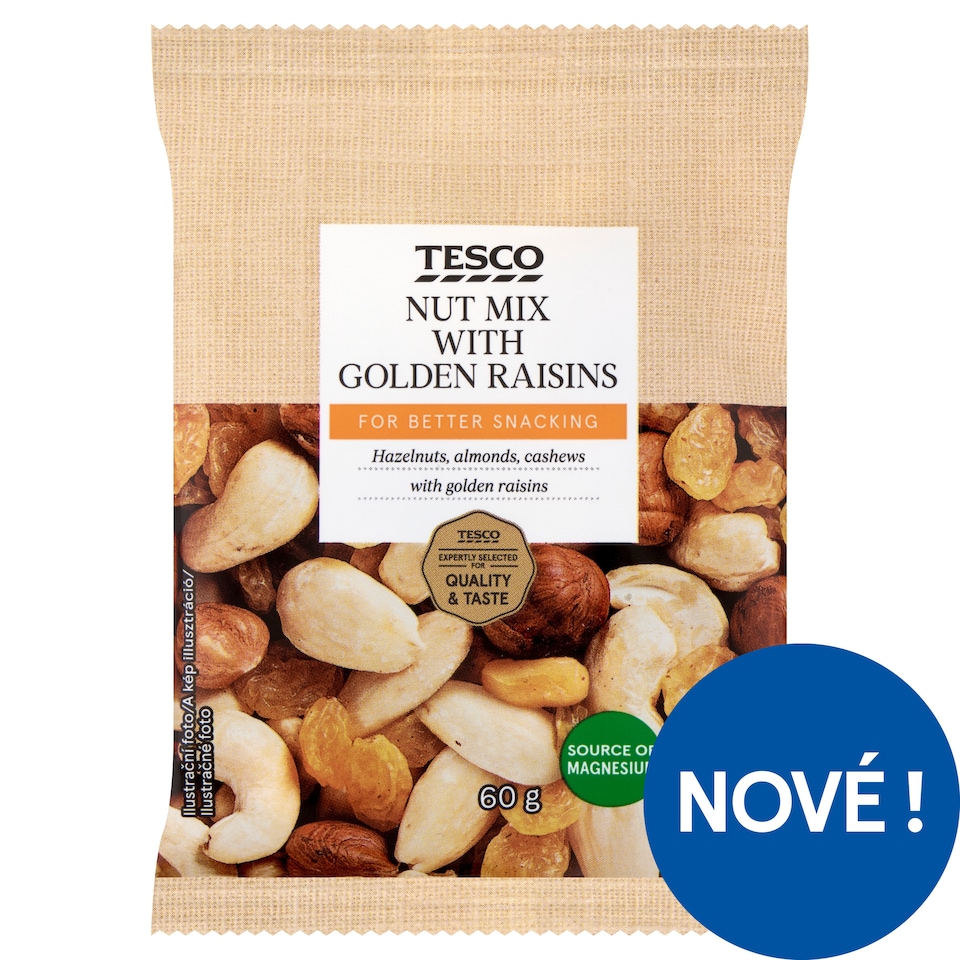 Tesco Nut Mix with Golden Raisins 60g
