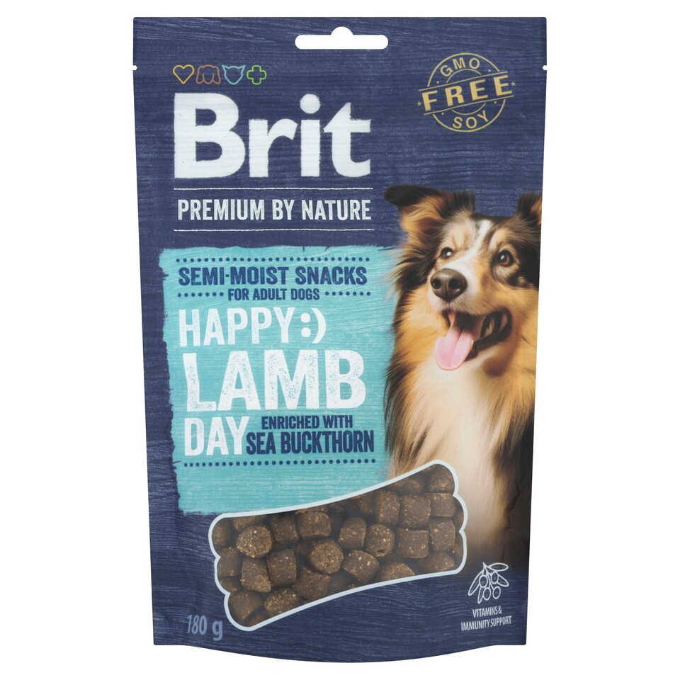 image 1 of Brit Premium by Nature Semi-Moist Dog Snacks Lamb Enriched with Sea Buckthorn 180 g