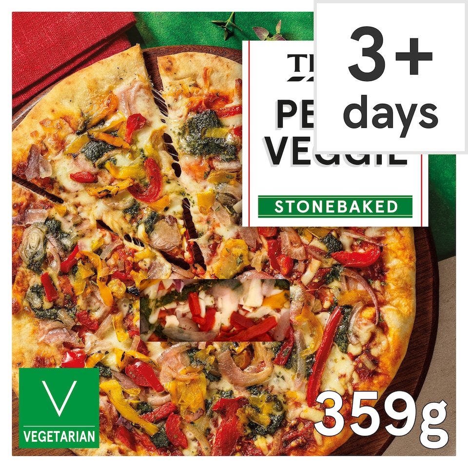 Tesco Stonebaked Pesto Veggie Pizza 359g