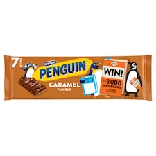 McVitie's Penguin Caramel Biscuits Bars 7 x 24.6g