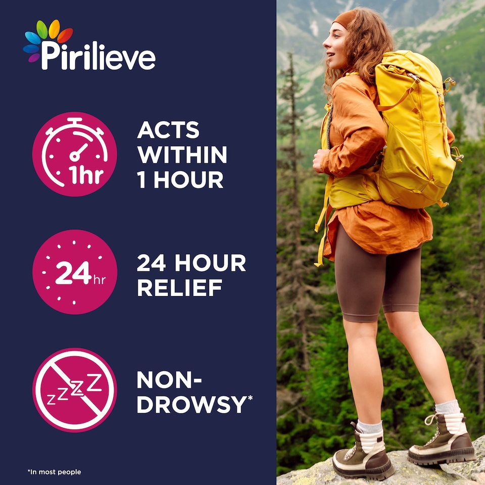 image 1 of PIRILIEVE HAYFEVER RELIEF 120MG 30 TABLETS