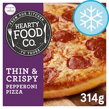 Hearty Food Thin Pepperoni Pizza 314G