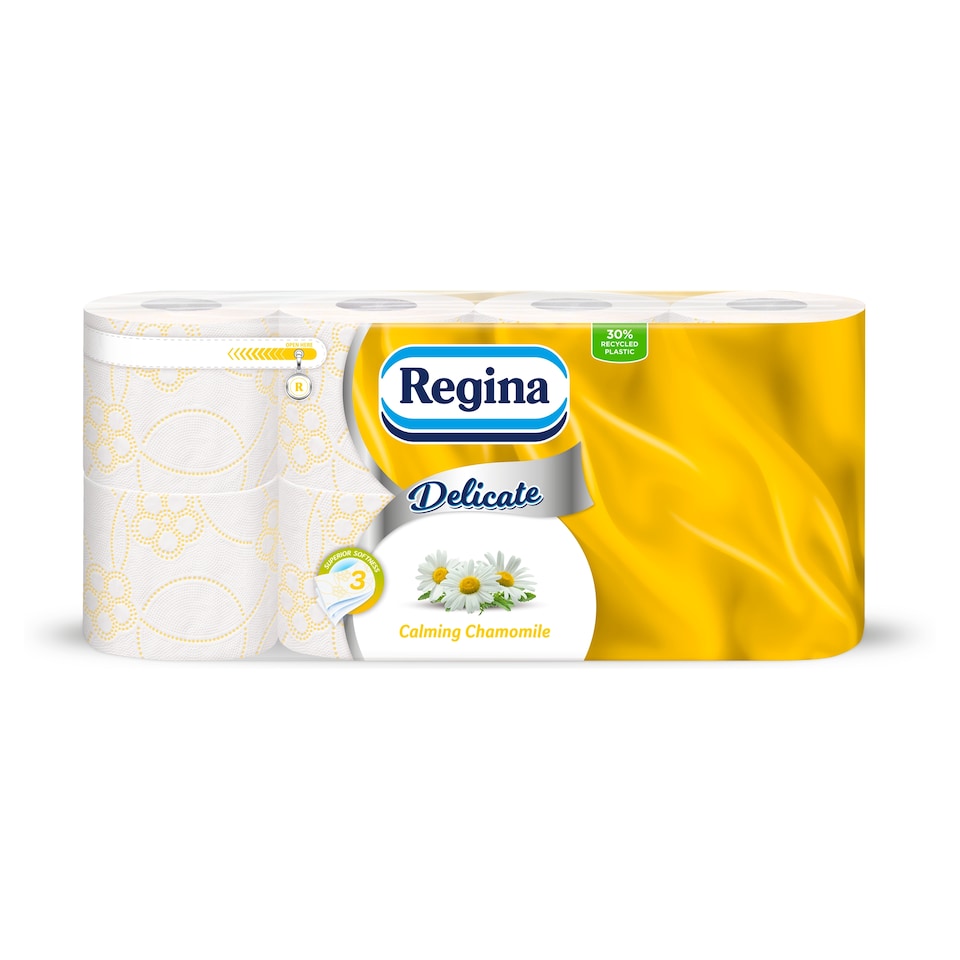 Regina Delicate Calming Chamomile toalettpapír 3 rétegű 8 tekercs