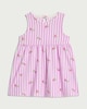 image 1 of F&F Baby Pure Cotton Striped Watermelon Print Sleeveless Dress in Purple