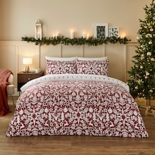 Silentnight Brushed Christmas Star Duvet Set King