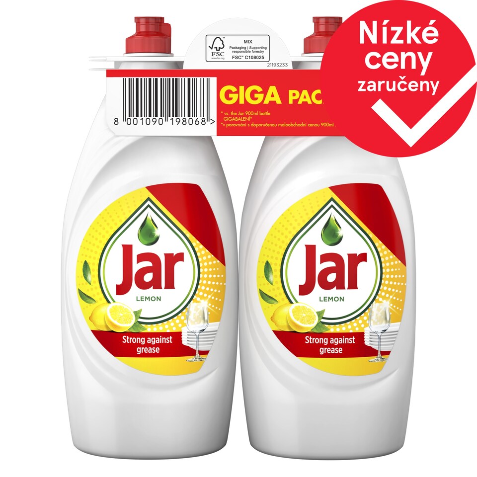Jar Lemon Tekutý Prostředek Na Mytí Nádobí 1.8 L