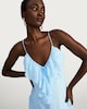 image 2 of F&F V Neck Ruffle Front Strappy Midi Dress in Blue