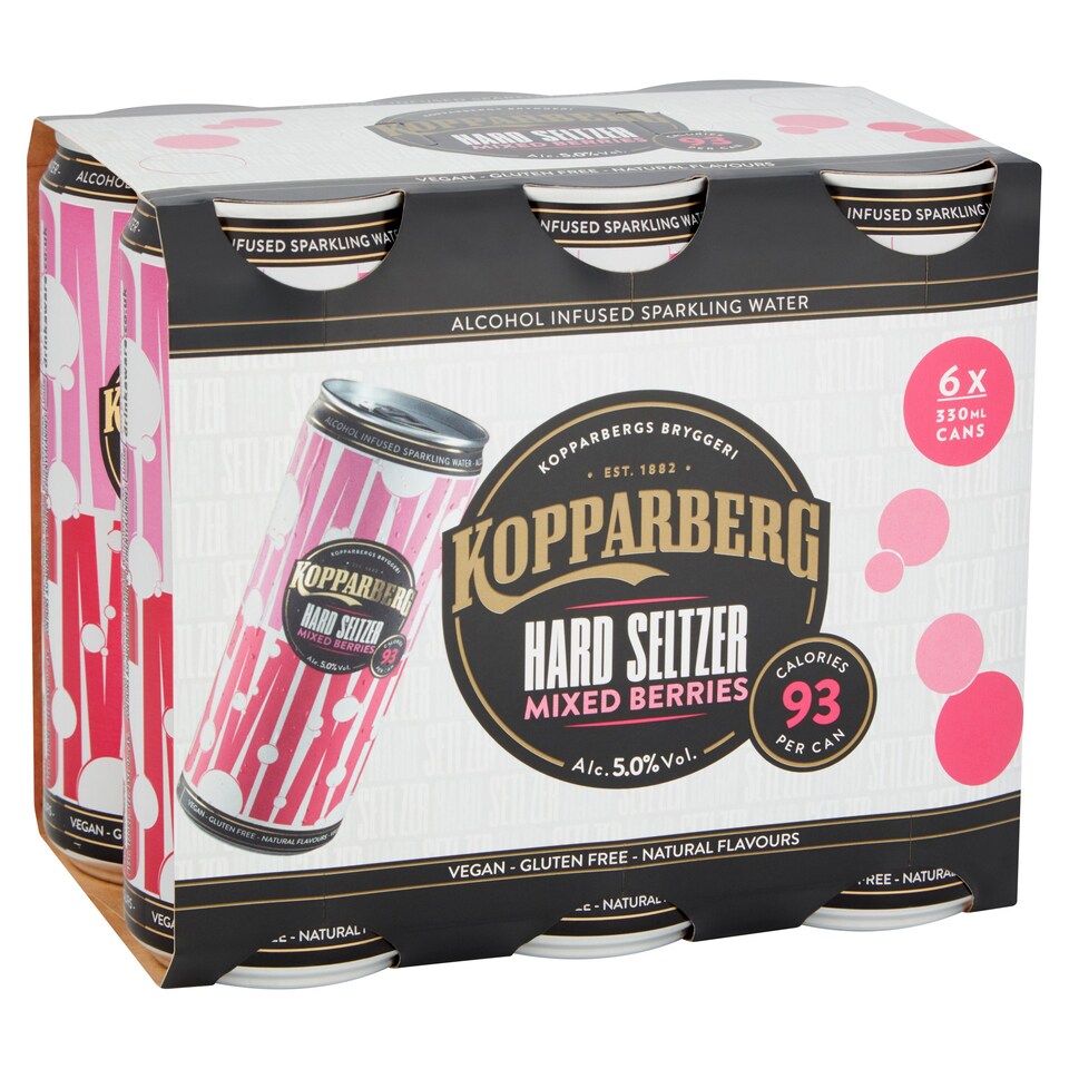 Kopparberg Hard Seltzer Mixed Berries 6X330ml Tesco Groceries