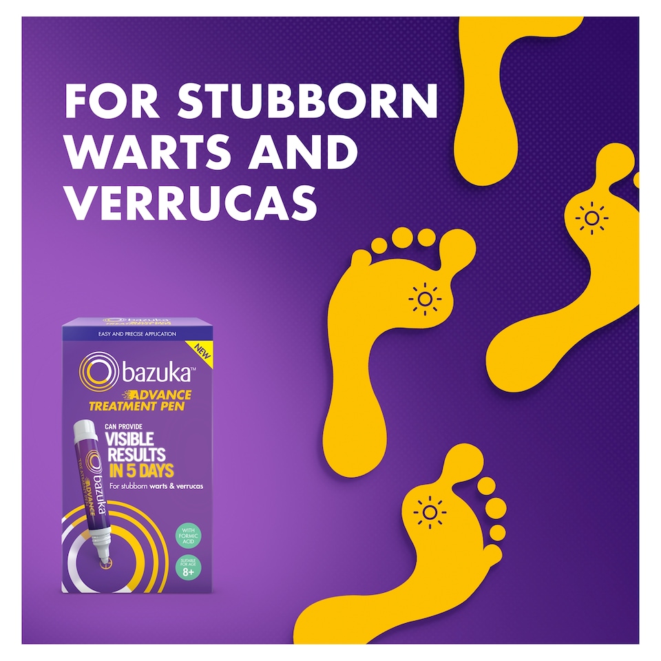 image 1 of Bazuka Advance Treatment Pen For Stubborn Warts & Verrucas 3ml