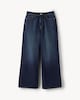 image 5 of F&F High Rise Wide Leg Jeans in Navy