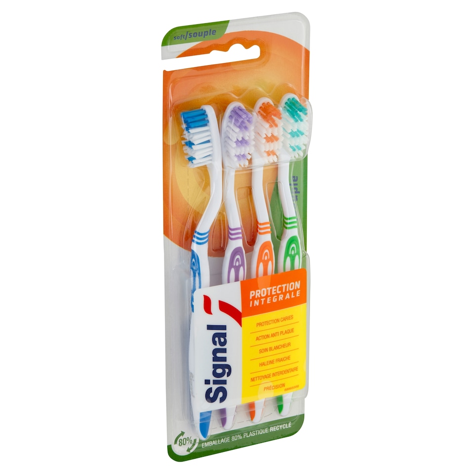 image 1 of Signal Integral Protection Soft Toothbrush 4 pcs
