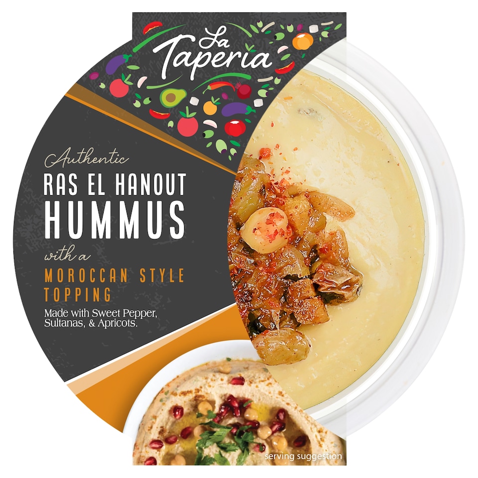 LA TAPERIA RAS EL HANOUT HUMMUS WITH A MORROCCON STYLE TOPPING 200g
