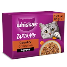 Whiskas Country Collection Mix Cat Food Pouches in Gravy 12x85g
