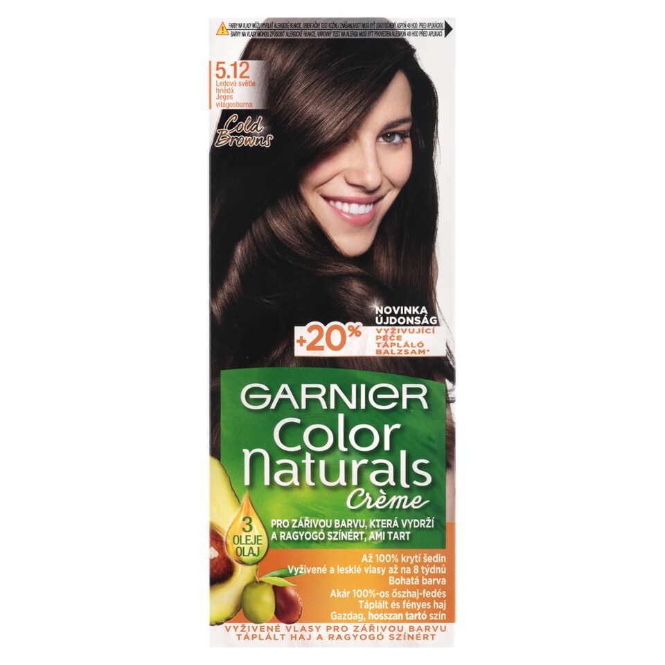 Garnier Color Naturals 5 .12 Jeges Világosbarna, 60 +40 +12 ml