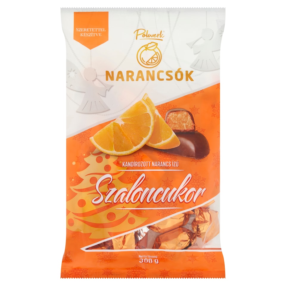 Polwerk Narancsók Candied Orange-Flavored Christmas Candy 300 g