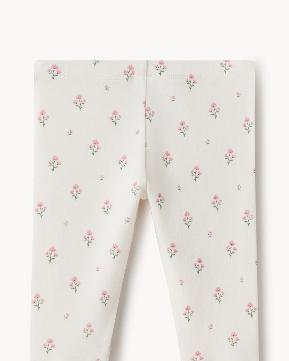 image 1 of F&F Baby 3-Pack Cotton Rich Ribbed Leggings in Mink