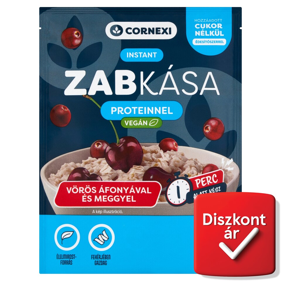 Cornexi Cranberry and Sour Cherry Instant Porridge with Protein No Added Sugar, with Sweetener 50 g