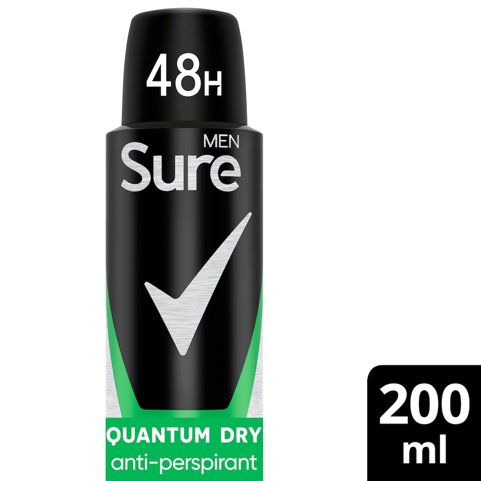 image 1 of Sure Men Quantum Dry 48h Antiperspirant Deodorant 200ml