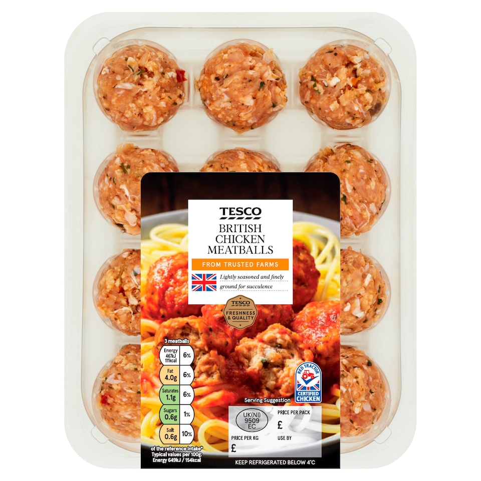 Tesco Chicken Meatballs 336g Tesco Groceries