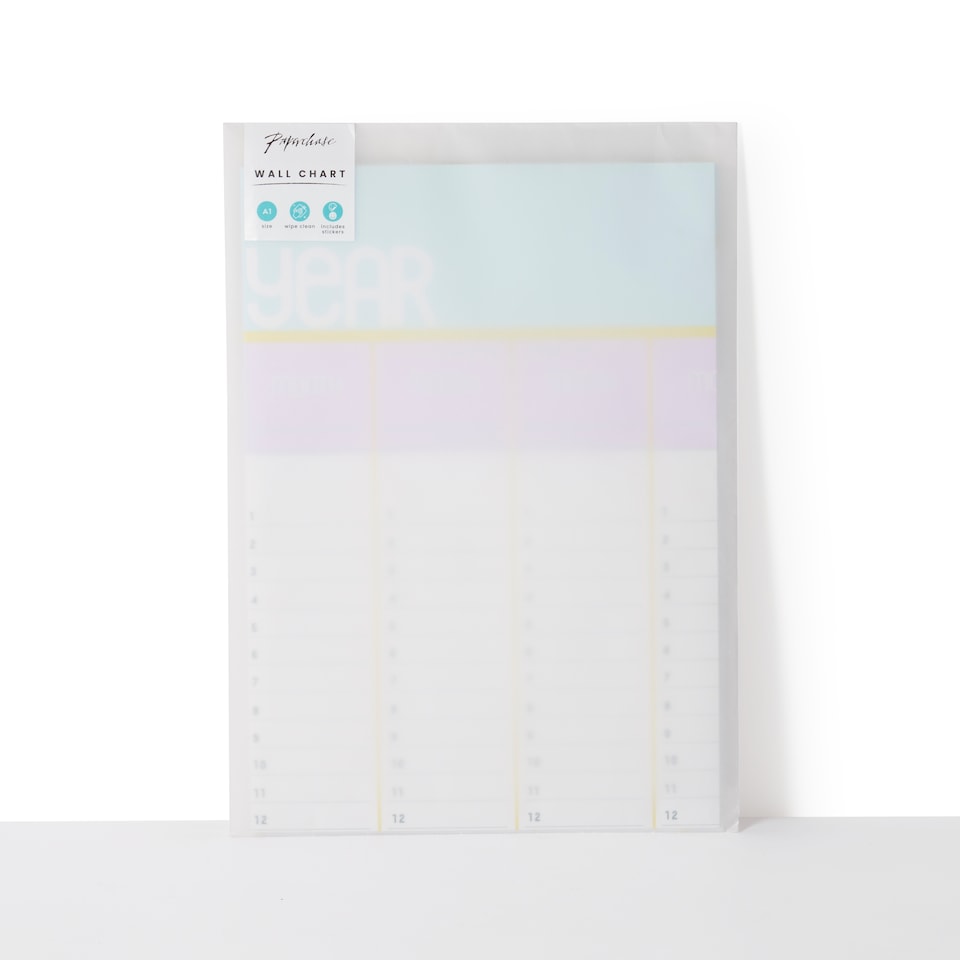 image 1 of Paperchase Ombre Annual Wall Chart